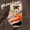 Applicable to Huawei mate11promax mobile phone case anti-drop belt lanyard meta11por + cartoon puppy sunset