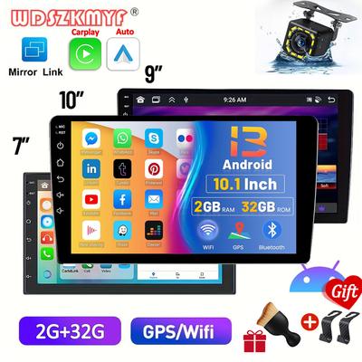 7 9 10 Inch GPS 2 Din Radio Android13 Stereo Receiver Player 2G+32G Wireless CarPlay Android Auto WIFI Radio Multimedia Player