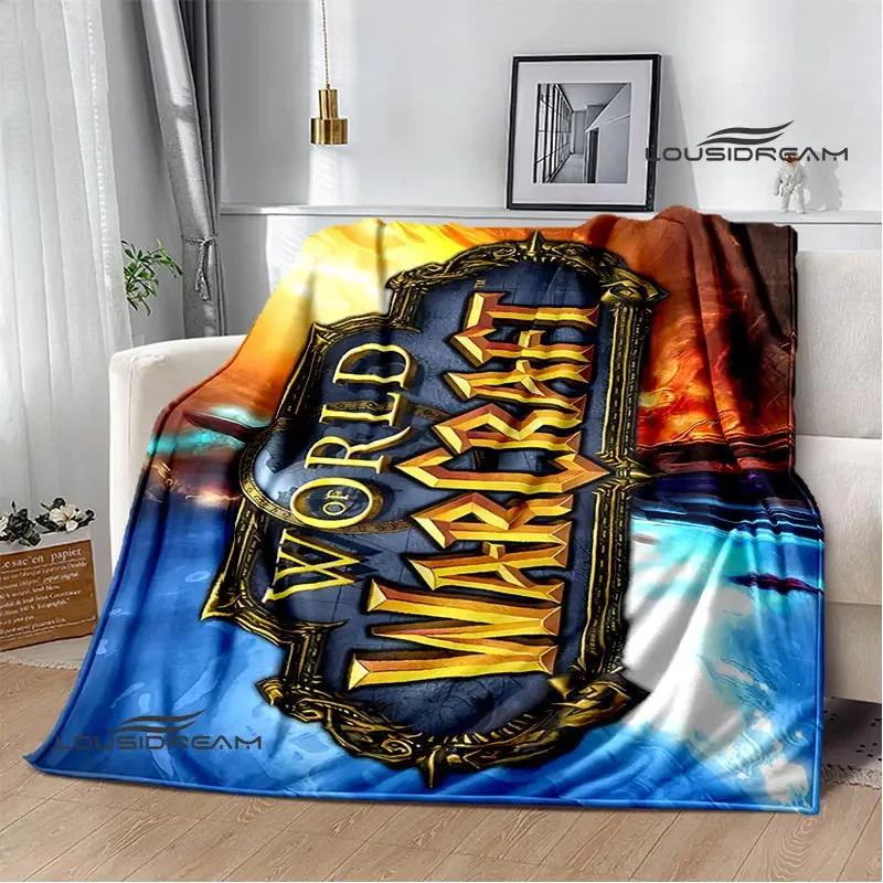 Game World of Warcraft Printed Blanket Kids Warm Flannel Soft and Comfortable Blankets Home travel blanket birthday gift