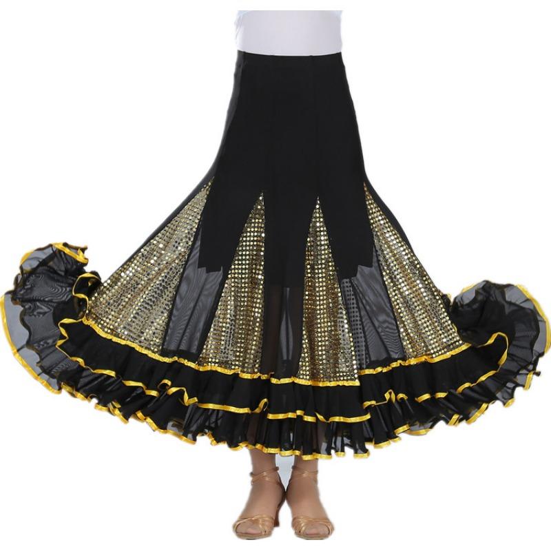 National Billboard Dancing Dress Sequins Dancing Dress Waltz Performance Dress Bust Dress Competition Dress Modern Ballroom Dancing Dress