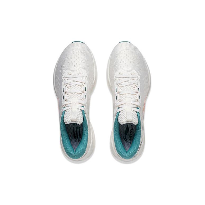 Li Ning MINE V2 Amortecimento Antiderrapante Resistente à Abrasão Respirável Cano Baixo Casual Tênis de Corrida Masculino Branco Névoa ARST053-6