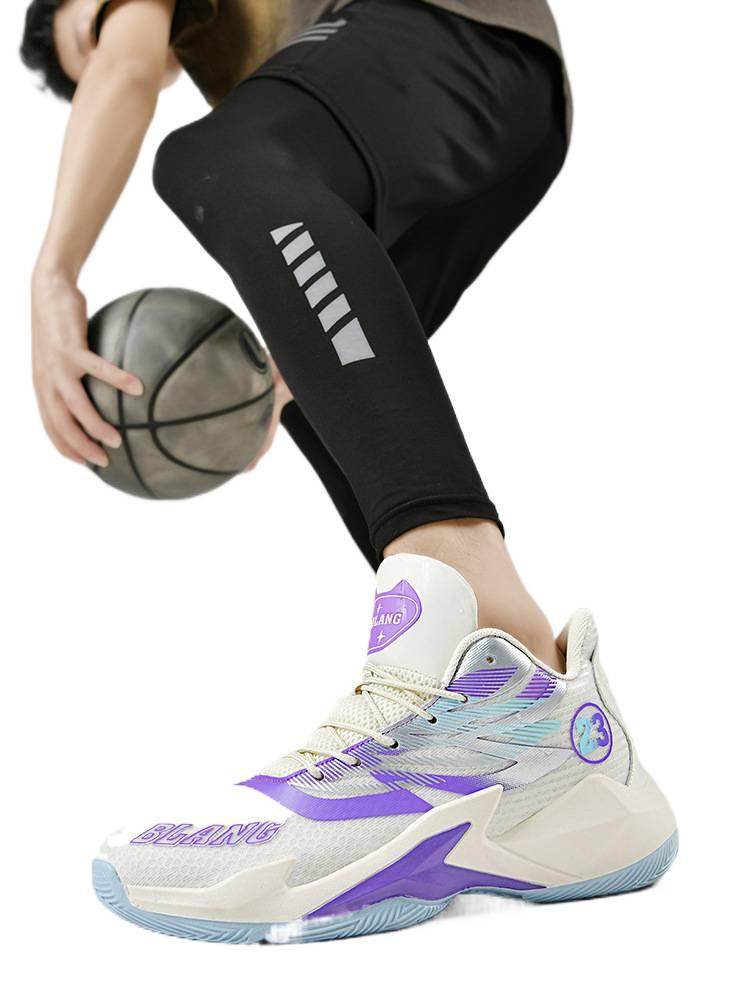 2025 new men's sports shoes mesh breathable and lightweight medium top basketball shoes size 36-45 student running shoes men