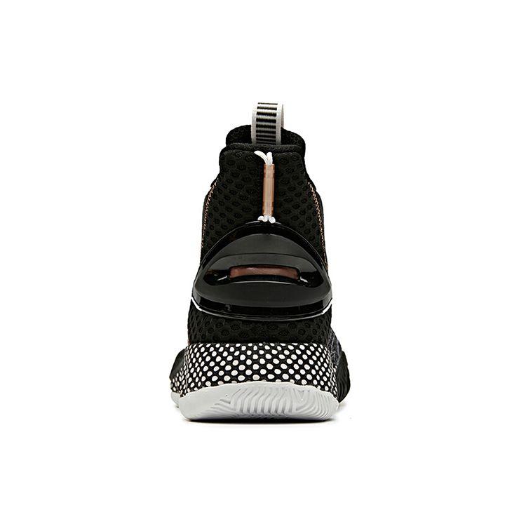 Anta Speed Battle 3 Shock Absorption Warm High-Top Basketball Shoes Men Sneakers Black White 11941606-5