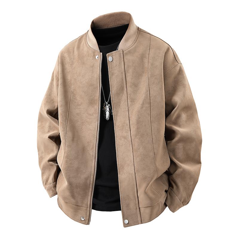 New Style Deerskin Velvet Men's Spring and Autumn American Fashion Brand Loose Casual Jacket