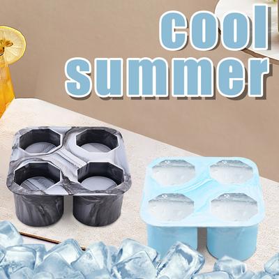 4 Consecutive Ice Cups Silicone Rhombus Ice Mold Cocktail Silicone Ice Tray Ice Maker Ice Box Silicone Ice Cup Mold