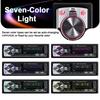 Car MP3 Radio 1 DIN Car Bluetooth Player 7 Colorful Lights Stereos for Car Universal 12V FM Music Radio with Steering Wheel Controller USB Charging