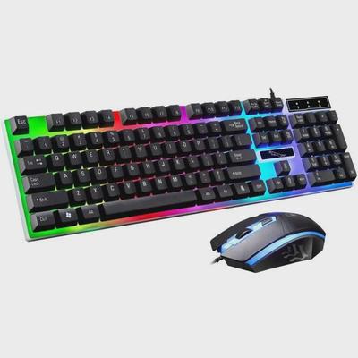Chasing Light Leopard G21 Wired USB Backlit Keyboard & Mouse Set with Mechanical Feel