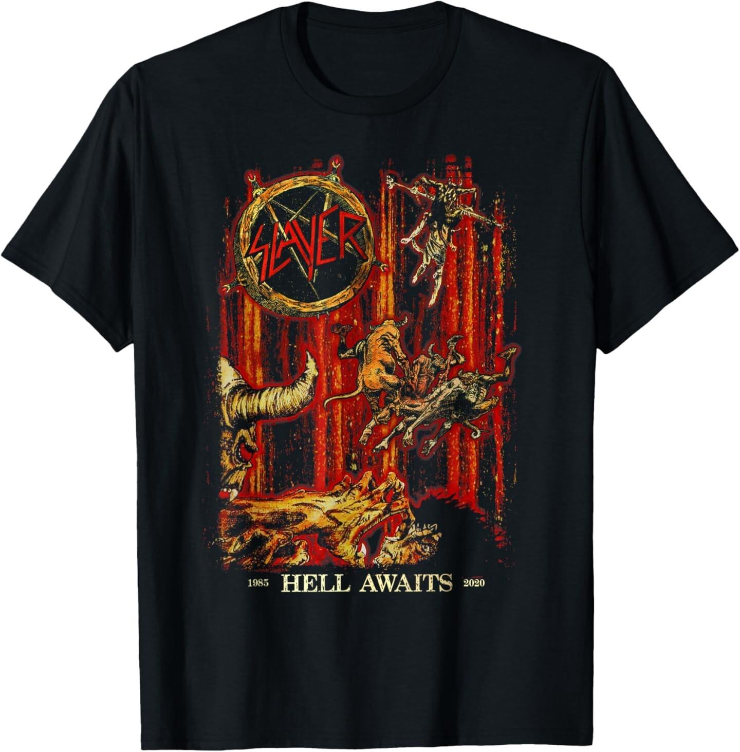 Юбилейная футболка с обложкой альбома Hell Awaits XL