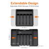 Ware Drawer Organizer Expandable Utensil Tray for Kitchen Adjustable Flatware and Cutlery Holder Black Cutlery Organiser