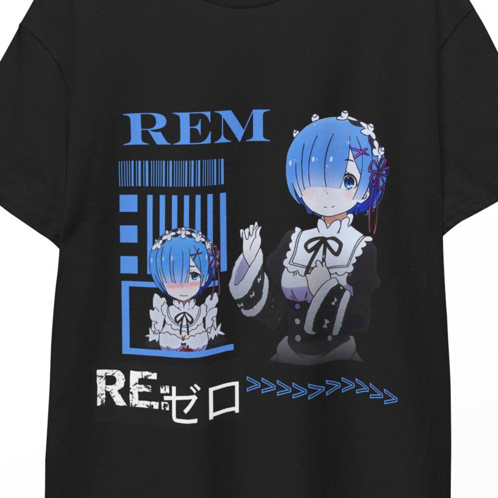 Футболка Subaru из аниме ReZero, Кавайная футболка Waifu Yami, Унисекс одежда для отаку, Идея подарка для косплея Фигурка Re Zero, Рем и Эмилия 2XL