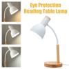 Nordic Simple Iron Wood Table Lamp W/ 3 Colors Adjustable Modern Nordic Eye-Caring Table Lamp for Study Bedroom Parlor Bookstore