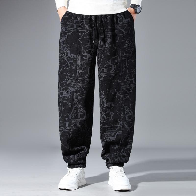 Plus Size 4XL-10XL Fashion Oversize Pants Men Clothes Casual Elastic Waist Long Trousers