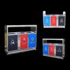 Outdoor Stainless Steel 3-Compartment Recycling Bin