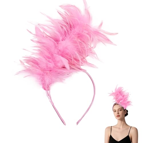 Feather Headband for Women Feather Fascinator Headband Cocktail Wedding Party