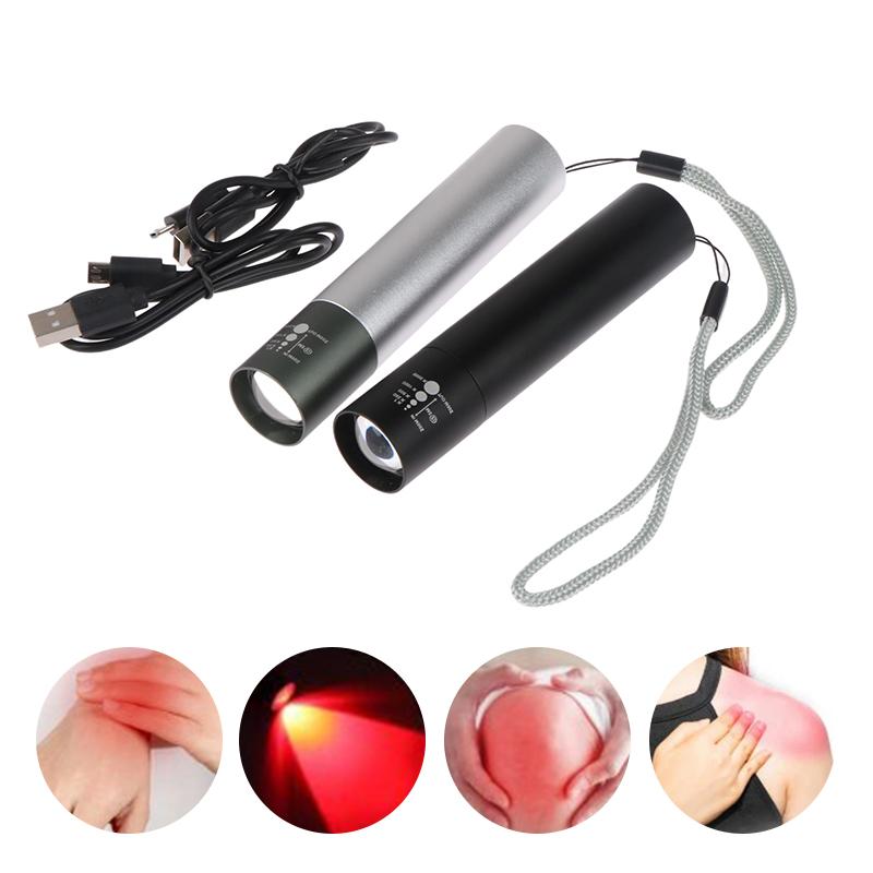 Portable Led Near Infrared Infra 850Nm Handheld Medical Lamp 660Nm Led Red Light Therapy Torch Therapy Lamp Usb Direct Charging