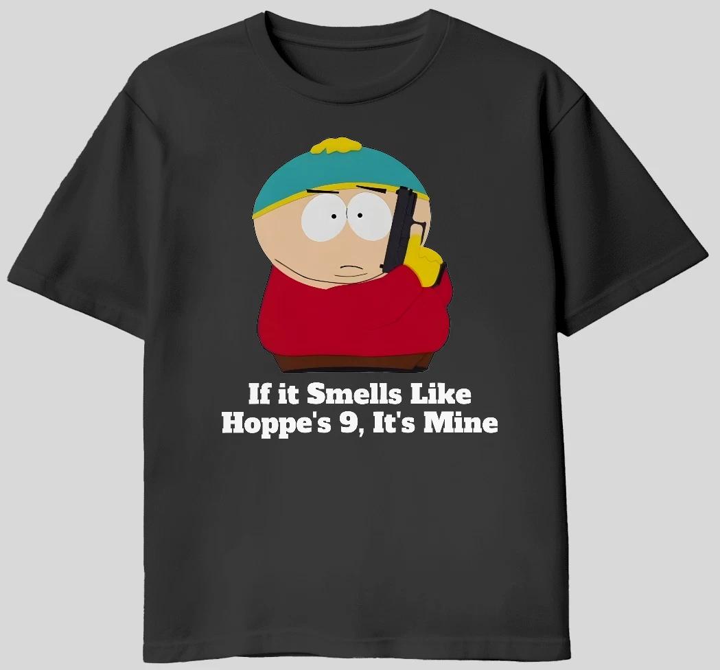 Funny Gun Cleaning T-shirt – “If It Smells Like Hoppe’s 9, It’s Mine” S