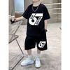 Set Estivo Bambino 2 Pezzi Casual Sportivo Tendenza Stampa 3D Girocollo T-shirt e Pantaloncini