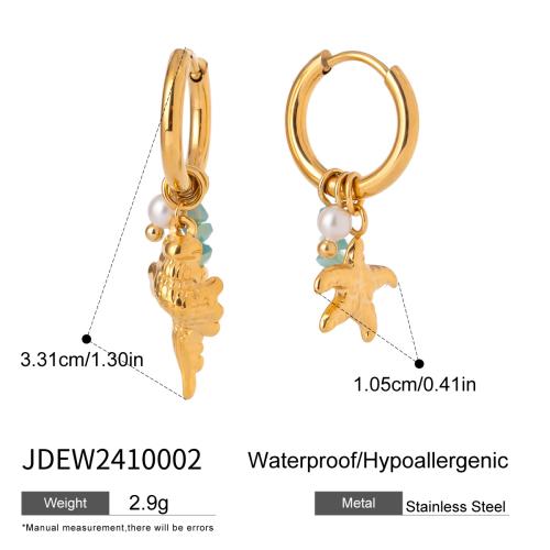 Youthway Pearl Dangle Oceans Drop Earrings Waterproof Anti Allergic Women Jewelry Summer Stainless Steel Charm Earrings