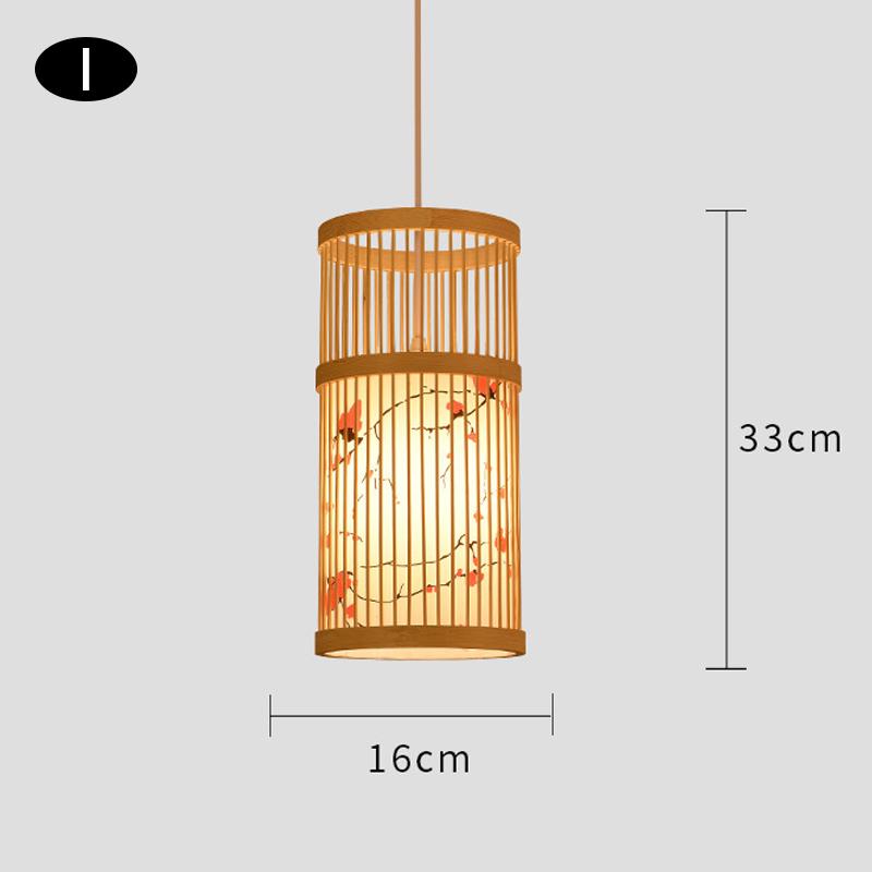 Chinese Style Bamboo Art Chandelier Creative Zen Teahouse Restaurant Hotel Hot Pot Shop Decor Hanging Bamboo Art Lamp Cover