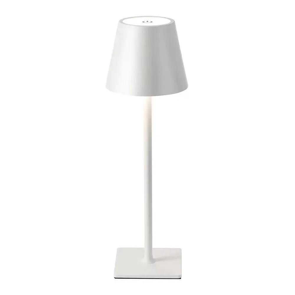 

Rechargeable Table Lamp 3 Levels Dimmable Touch Switch LED Night Light Eye Protection Energy Saving High-legged Desk Lamp білий