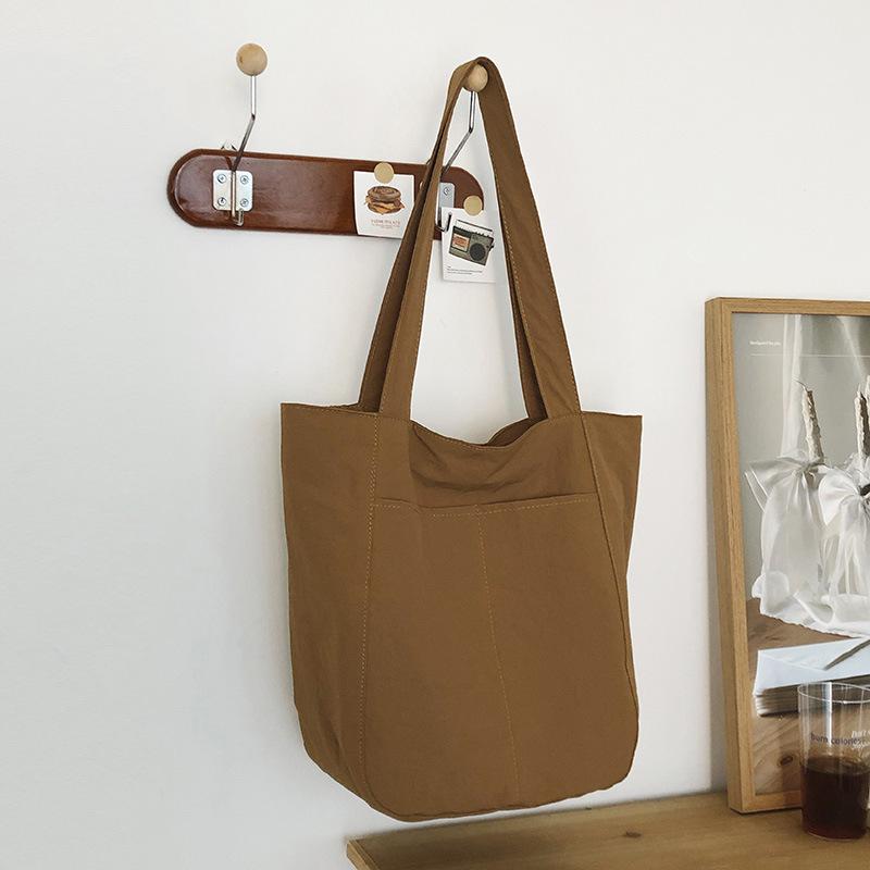 New Shoulder Crossbody Handbag Women's Bag Large Bag Girls Large Capacity Literature and Art Students Simple Casual Tote Bag