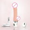Realistischer Stoßdildo-Vibrator mit beheiztem, einziehbarem Penis, G-Punkt-Analstimulation, automatischer Dildo für Frauen mit Saugnäpfen