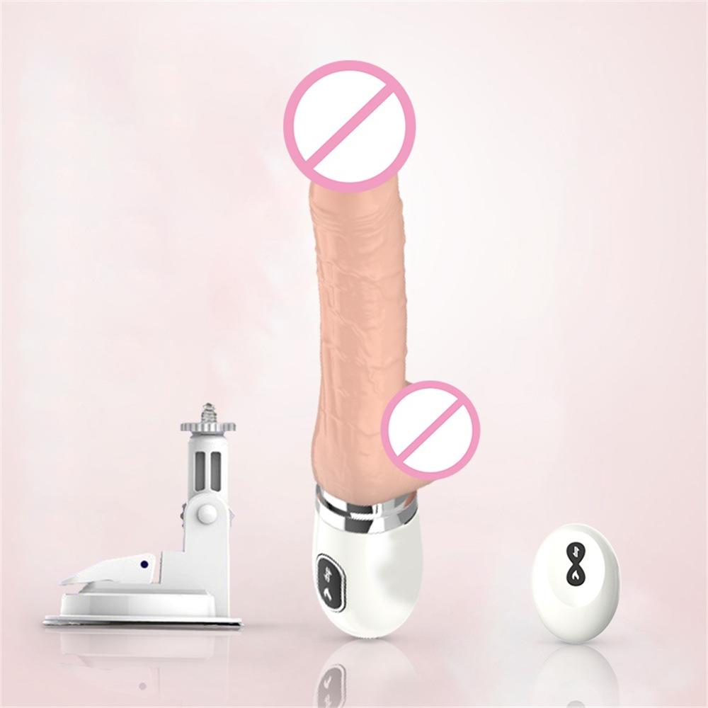 Vibrátor realistického tahového dilda s vyhřívaným zatahovacím penisem, anální stimulace bodu G, automatické dildo pro ženy s přísavkami