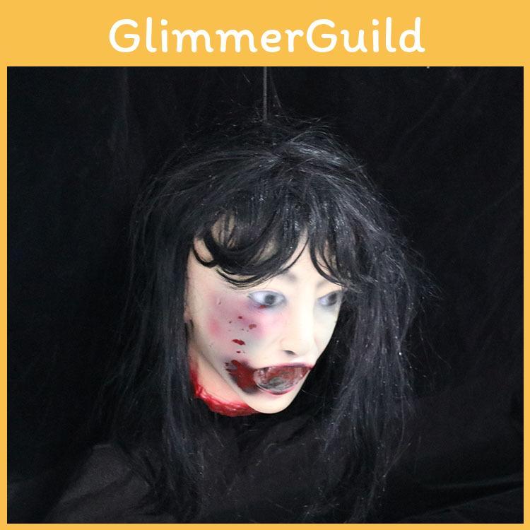 Ghost Head Horror Prop With Latex Construction For Haunted Attraction Themed Parties