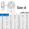 2-50pcs Carbon Steel Serrated Flange Lock Nuts Hex Locking Anti-Loose Nut with Washer M2-M16