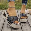Fashion Women Platform Sandals 2025 New Metal Buckle Casual Wedge Slippers British Style Rome Shoes Women Comfy Soft High Heels Sandals