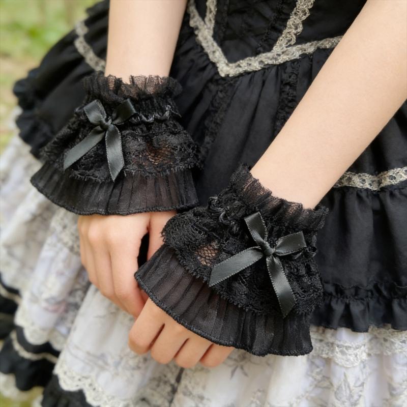 Elegant Lace Bowknot Arm Sleeves For Nails Photography Styling Fashionable Cuffs Sleeves Armwear Cosplay Accessories