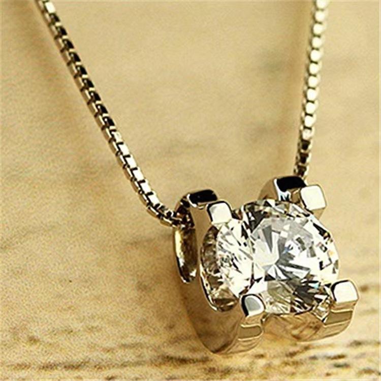 Dámský náhrdelník s intarzovaným rohem a čtyřmi drápy, zirkonový, s krátkým řetízkem na klíční kosti, korejský módní křišťálový šperky