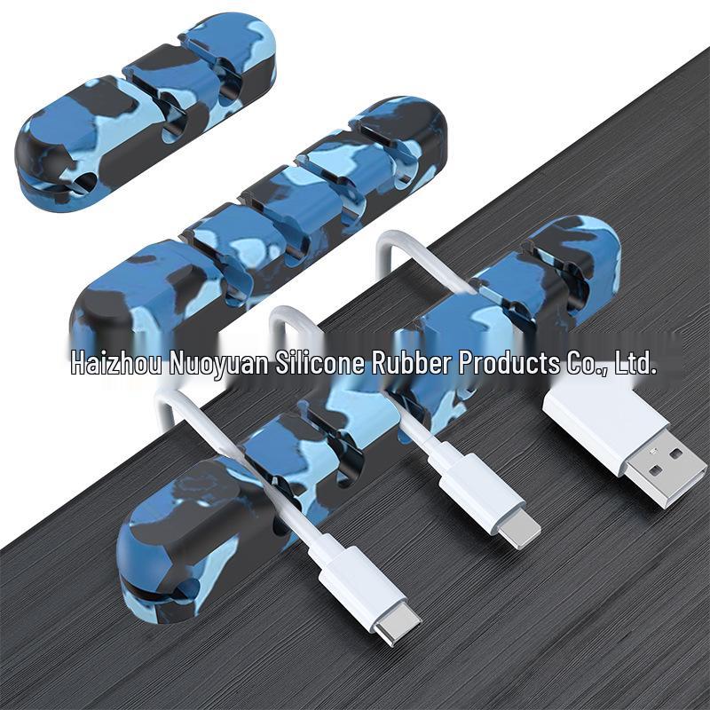Silicone Cable Protector & Organizer: Self-adhesive Desktop & Car Clip Winder for Cables