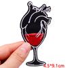 Punk /Heart Embroidery Patch Iron On Patches For Clothing Thermoadhesive Patches On Clothes Cartoon /Bottle Patch Sew Applique Diy 
