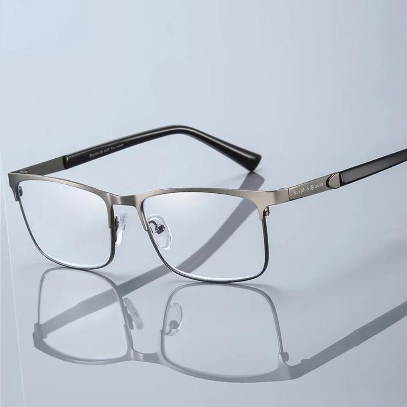 New Metal Full Frame Eyewear Anti Blue Light Blocking Presbyopia Reading Glasses for Man Woman Business Eyeglasses +1.0 To +4.0