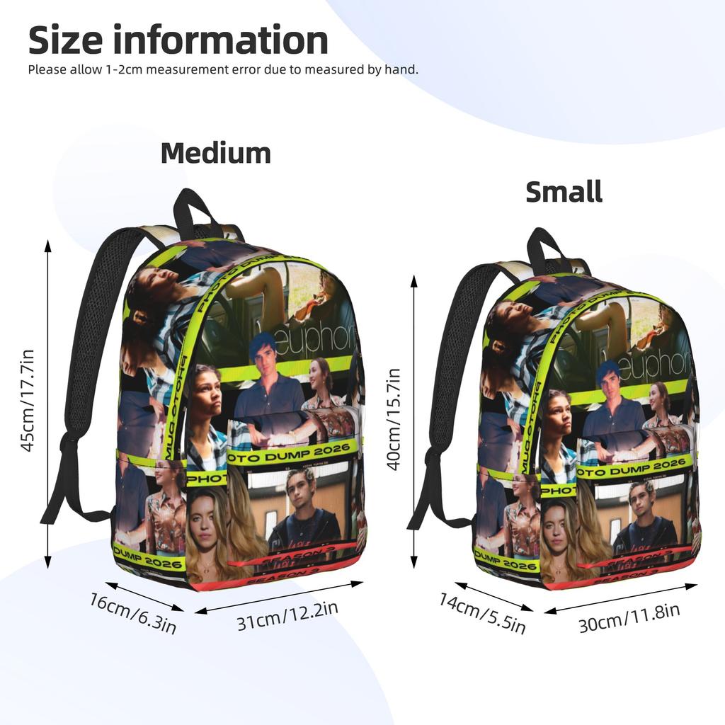 Euphorias Season 3  Cool Rucksack Durable High School Professional  Everyday Backpack for Men Women Laptop Cloth Bags