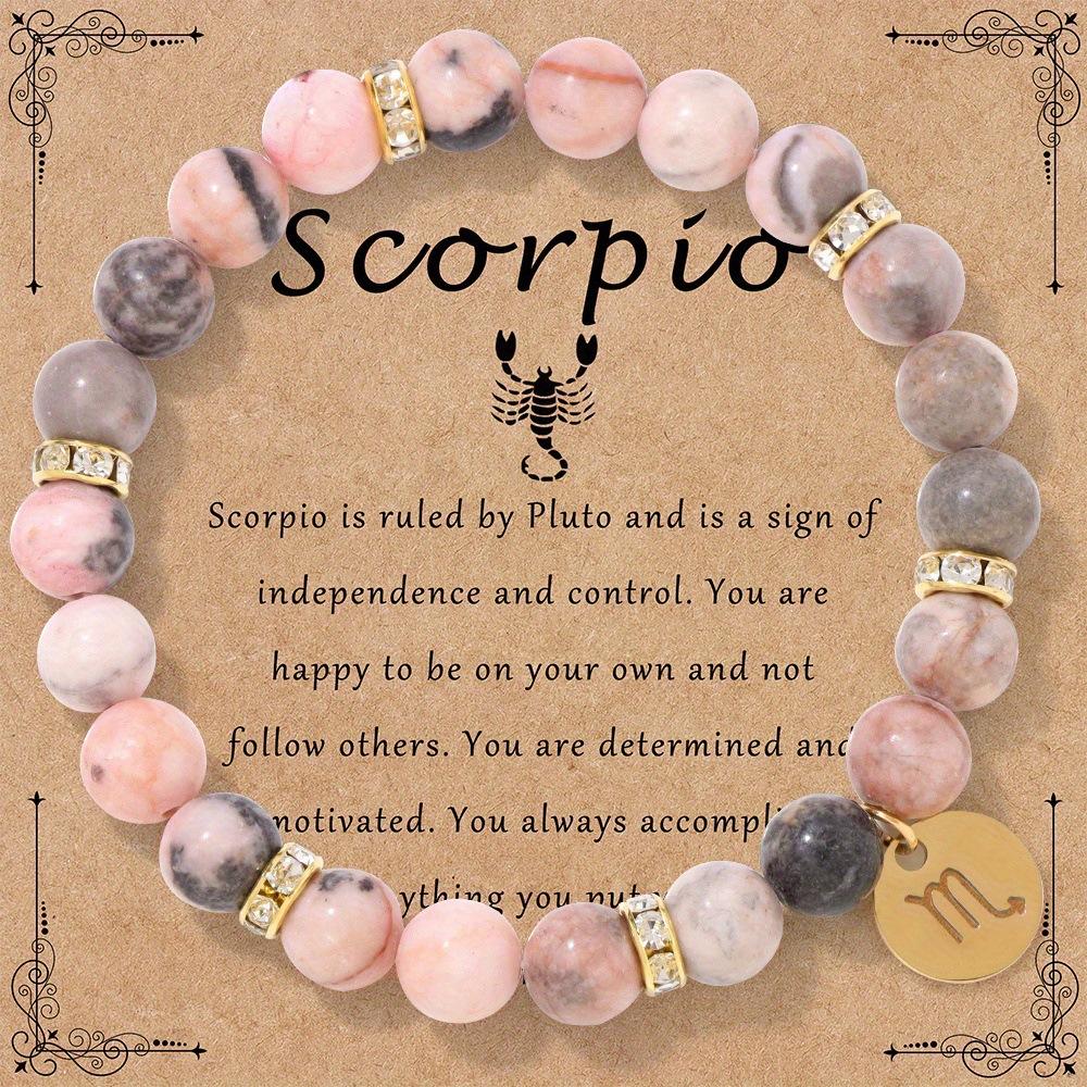 Festive Gifts Constellation Crystal Beaded Bracelet Set With Gold Zodiac Charms Minimalist Fashion Jewelry Suitable For Daily Wear And Gifting