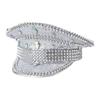 Y2K Style Metal Rivet & Gem Rhinestone Stage Hat for Men & Women
