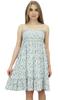 Bimba Women's Rayon Short Casual Dress Off White Shibori Printed Dresses -