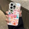 Coconut tree flower mosaic phone case, suitable for iPhone 17, 16, 15, Plus, Pro, Max series phones - suitable for use as a gift