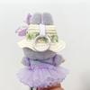 For 17cm/38cm Labubu Doll Clothes Fashion Puprple Dress Doll Clothes Color Match Dress Hat Accessories Cute Decoration Little Clothes