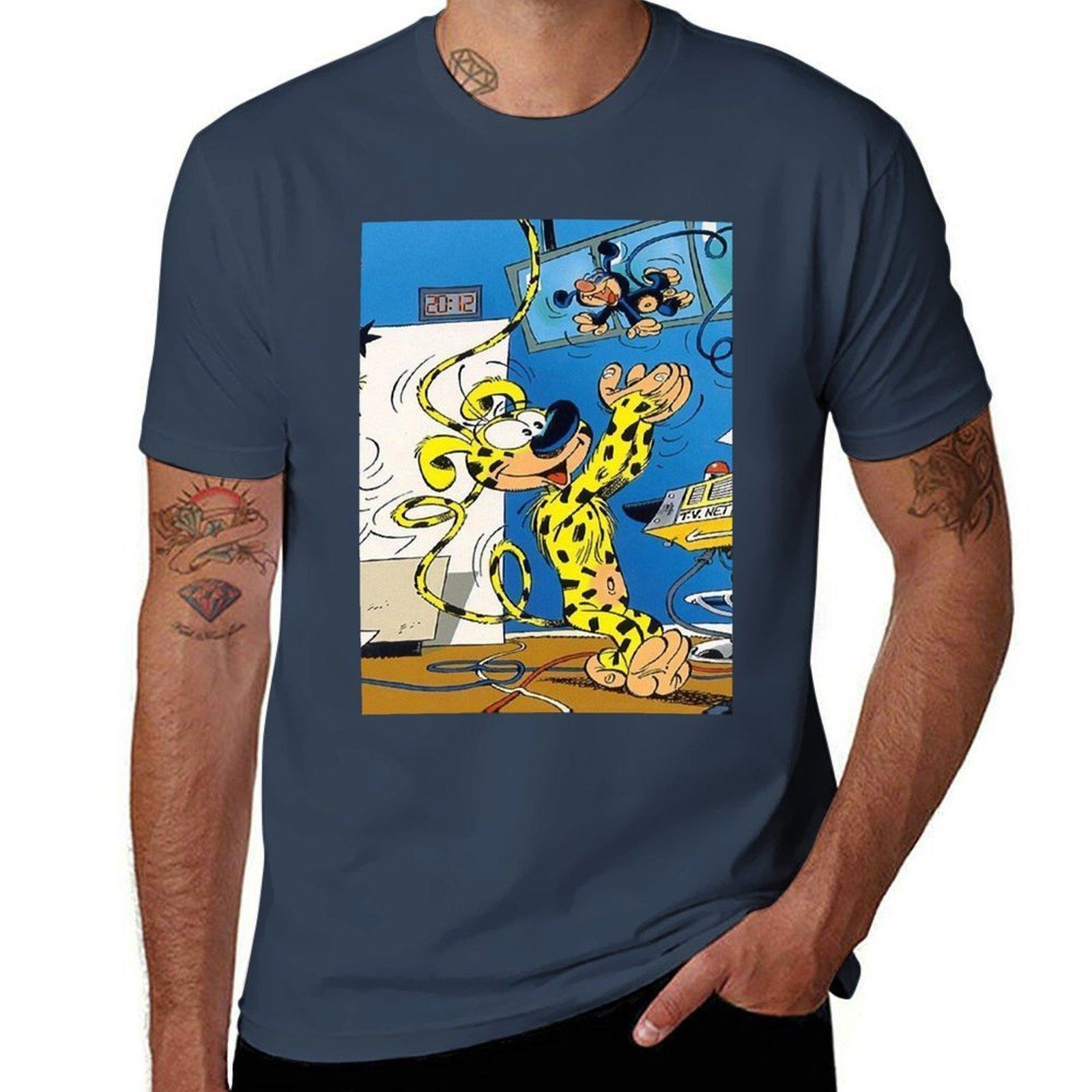 For Unisex Unisex Spirou Marsupilami Fantasio Awesome For Music Fan Tshirt Summer Holiday Tshirt S