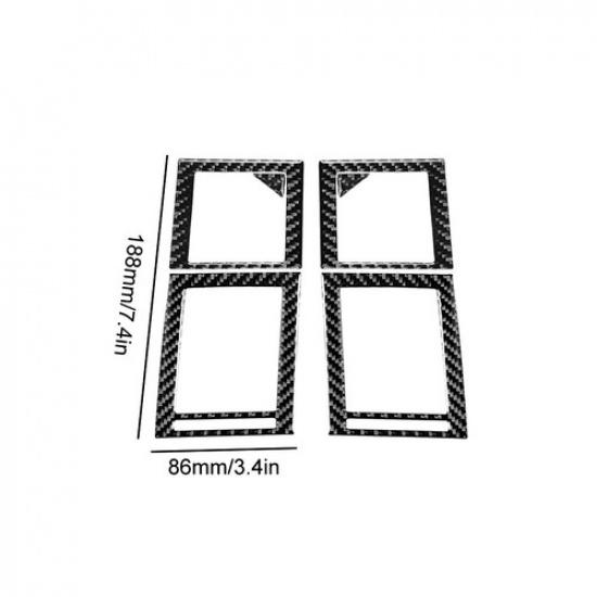 6Pcs For 2008-2010 Chrysler 300 Carbon Fiber Interior Side Air Vent Cover Trim