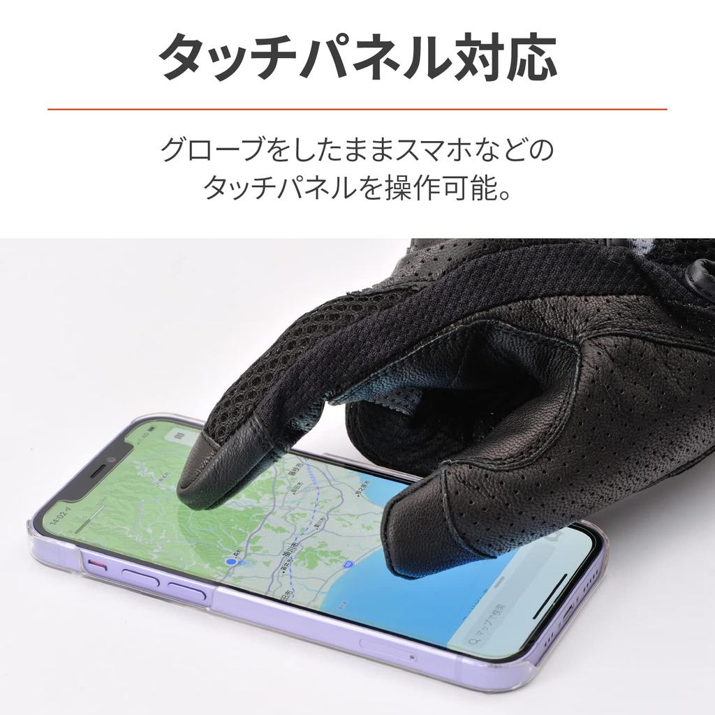 Daytona Motorcycle Leather Hard Smartphone Full Mesh Protector Gloves Size 32412 Gloves, Summer, Mesh, (Goat Leather), Protector, Compatible, DG-002,
