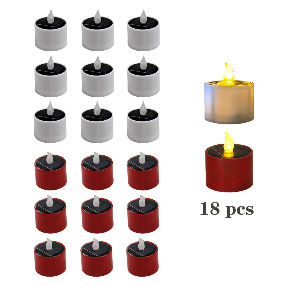 Solar Garden Light Led Candles Flameless Outdoor Waterproof Solar Tea Lights for Party Garden Home Christmas Terrace Decor