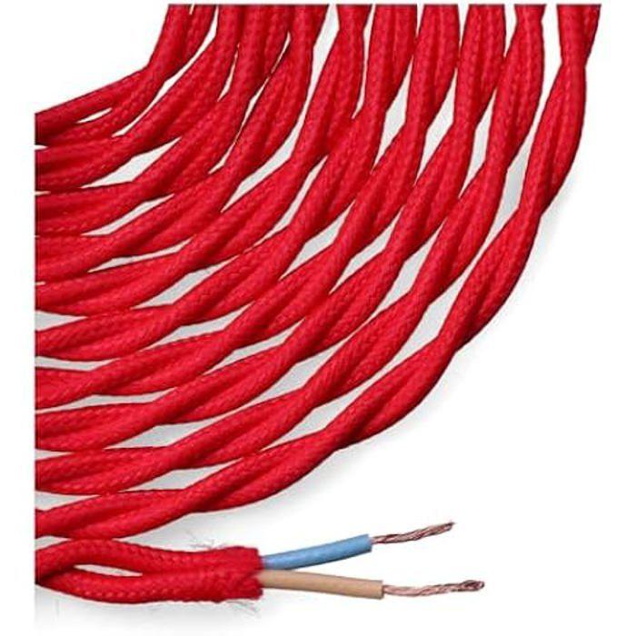 Câbles Électriques - EDM - Tressé - Rouge - Intérieur - Vendu À L'unité