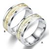 2 Pieces Exquisite No Heart Dark Bands Rings Steel In Wedding Fade Stainless Luminous Accessories Jewelry Couple Trend Glowing