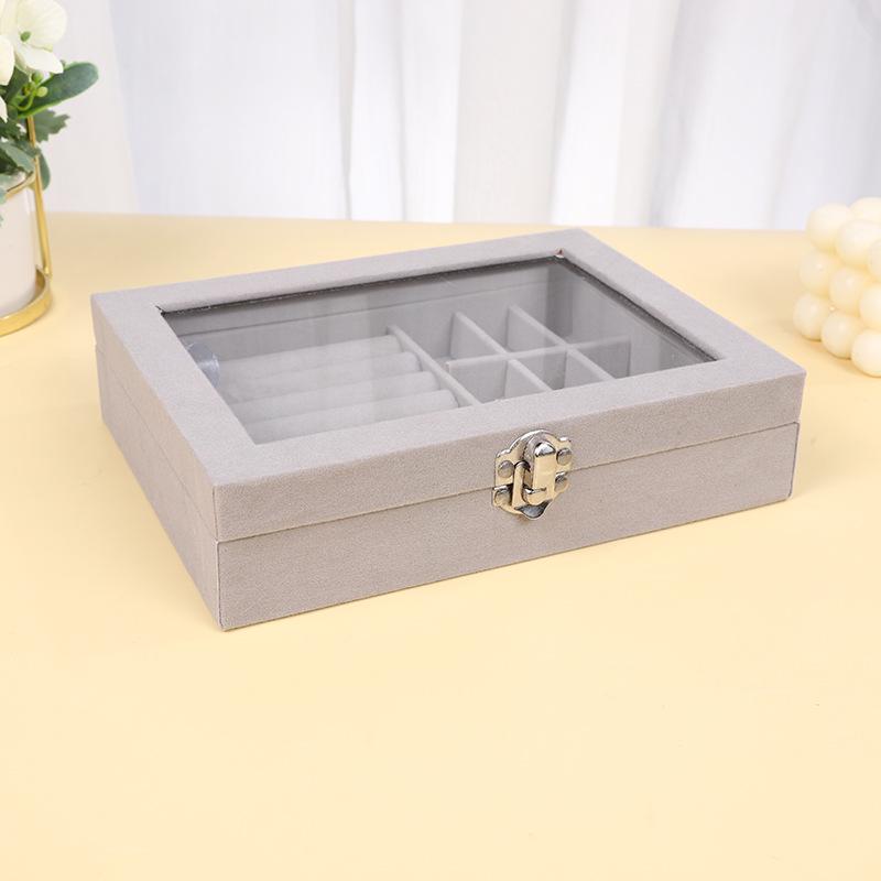 Velvet Jewelry Box with Multiple Compartments – Portable and Elegant