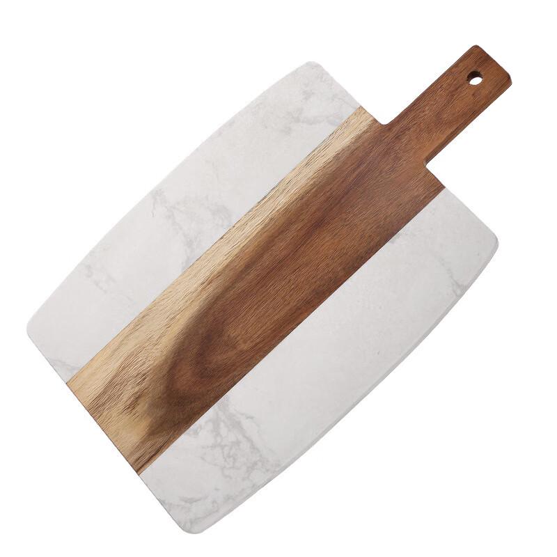ZISIZ Мраморная сервировочная и разделочная доска с ручкой