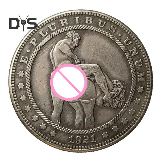 Sexy Challenge Coin Vintage Adults Challenge Coin Good Luck Token Double Sided Coin Collectible Gift for Coin Collectors